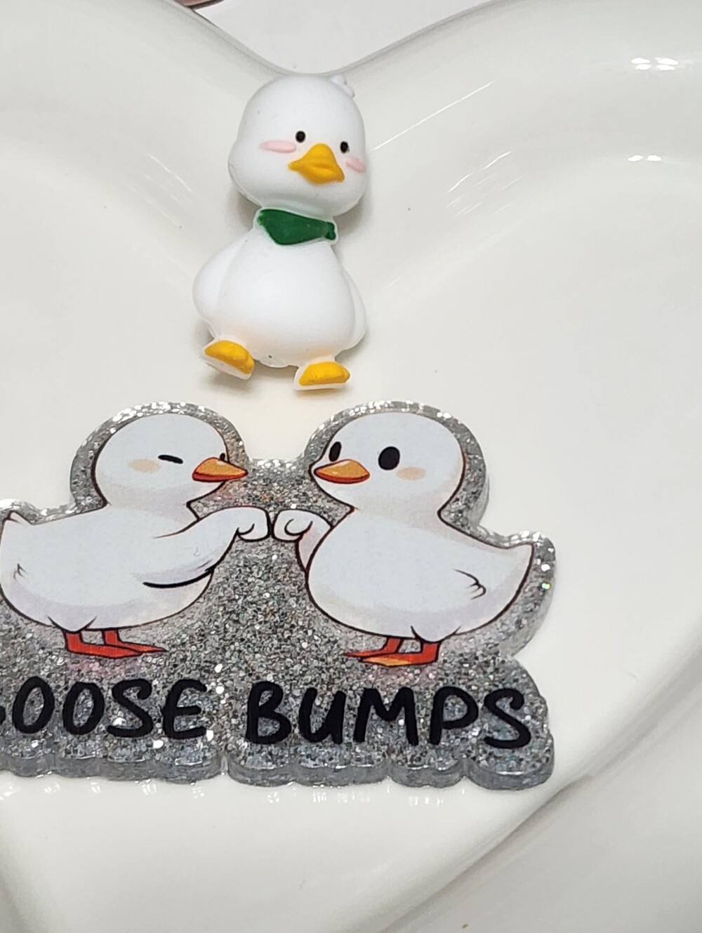 Goose Bumps Flatback Focal Bead Silicone Beaded Pen Keychain Crafts Badge Clip